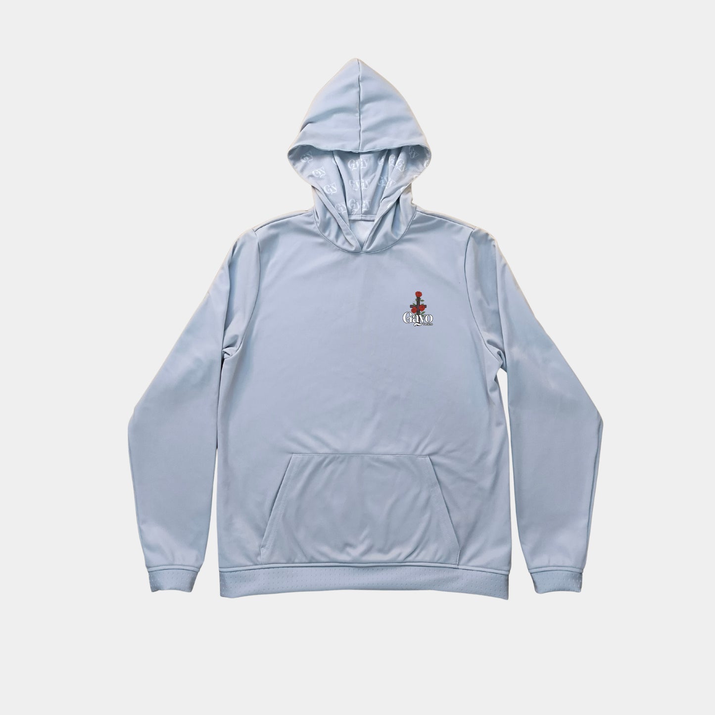Sweat à capuche gris croix florale - Gayo Teckno