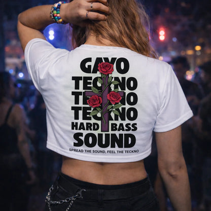 Crops-top blancs Gayo Teckno