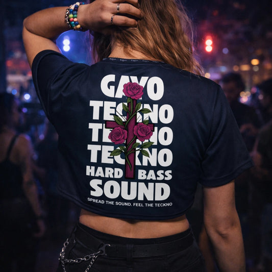 Crops-top noirs Gayo Teckno