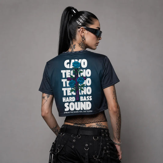 Crop-top noir - Gayo Teckno