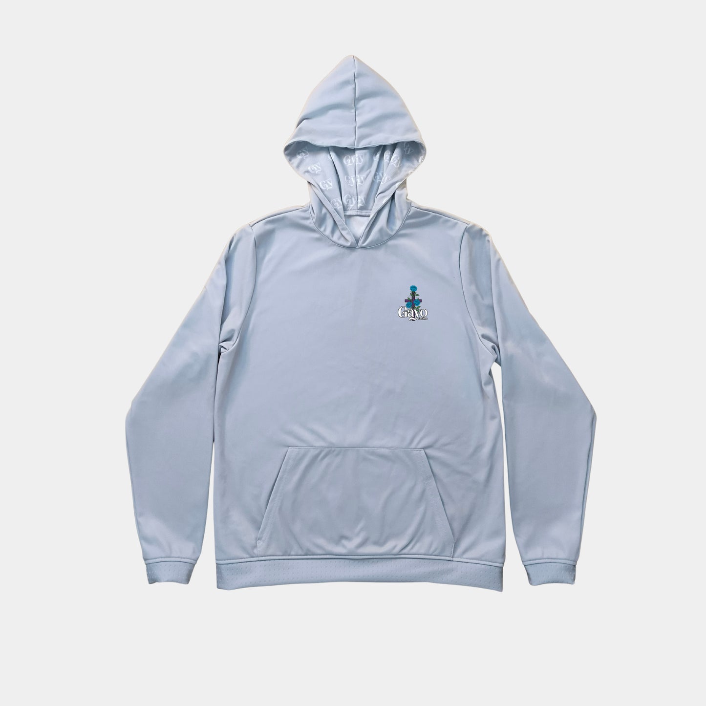 Sweat à capuche croix bleue / Halo bleu - Gayo Teckno