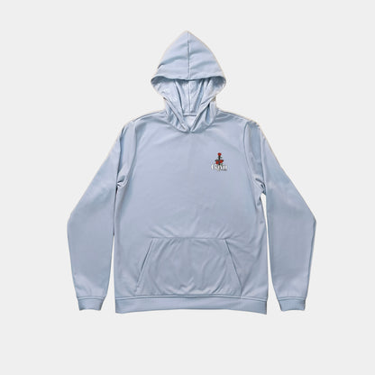 Sweat à capuche croix florale rouge / Halo rouge - Gayo Teckno
