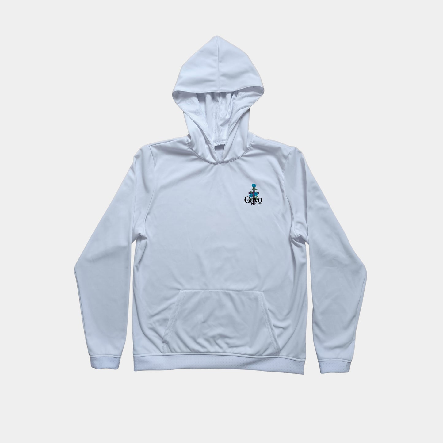 Sweat à capuche croix bleue / Halo bleu - Gayo Teckno