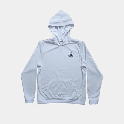 Sweat à capuche croix bleue / Halo bleu - Gayo Teckno