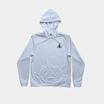 Sweat à capuche croix florale rouge / Halo rouge - Gayo Teckno