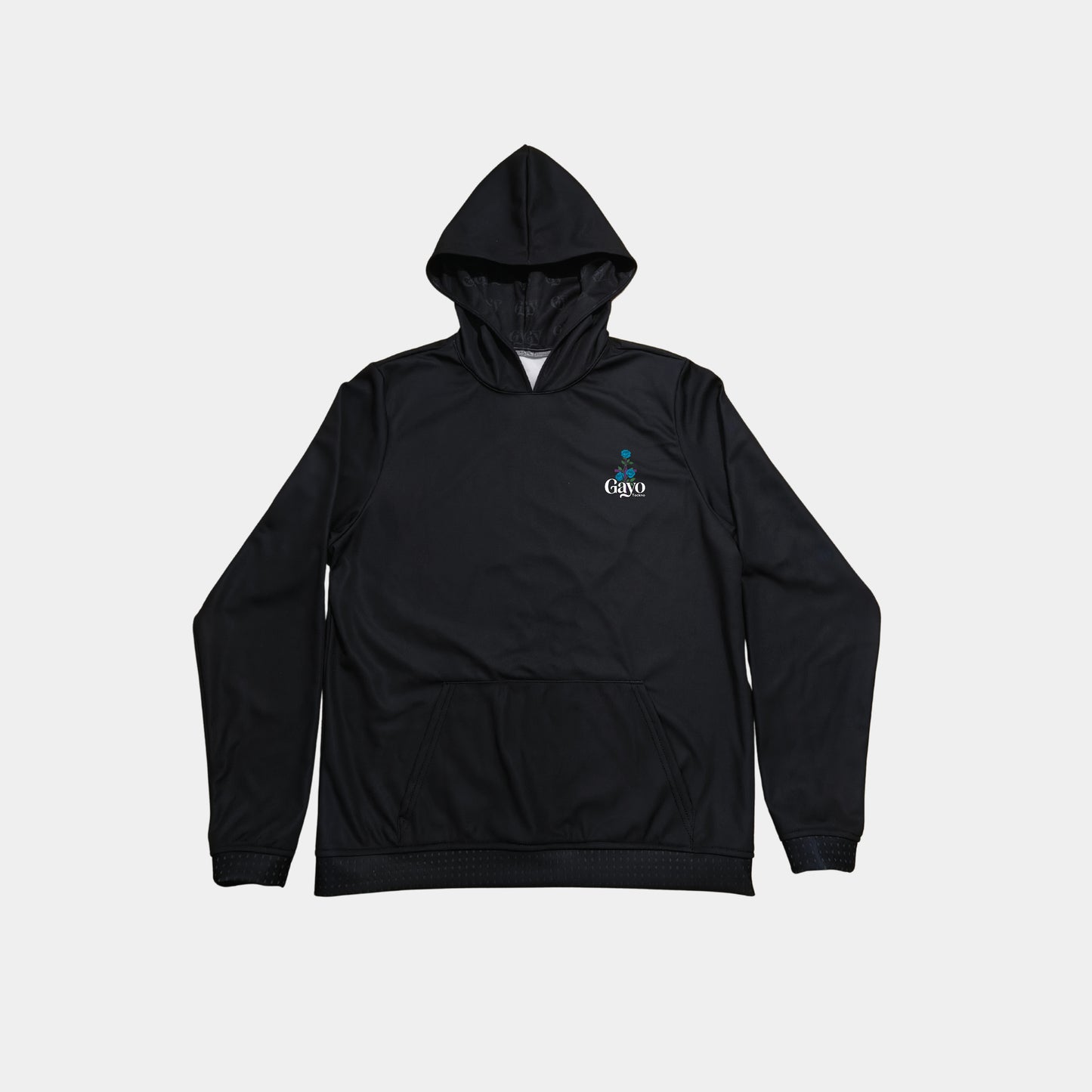 Sweat à capuche noir croix florale - Gayo Teckno
