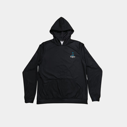 Sweat à capuche noir croix florale - Gayo Teckno