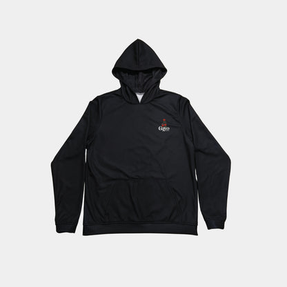 Sweat à capuche noir croix florale - Gayo Teckno
