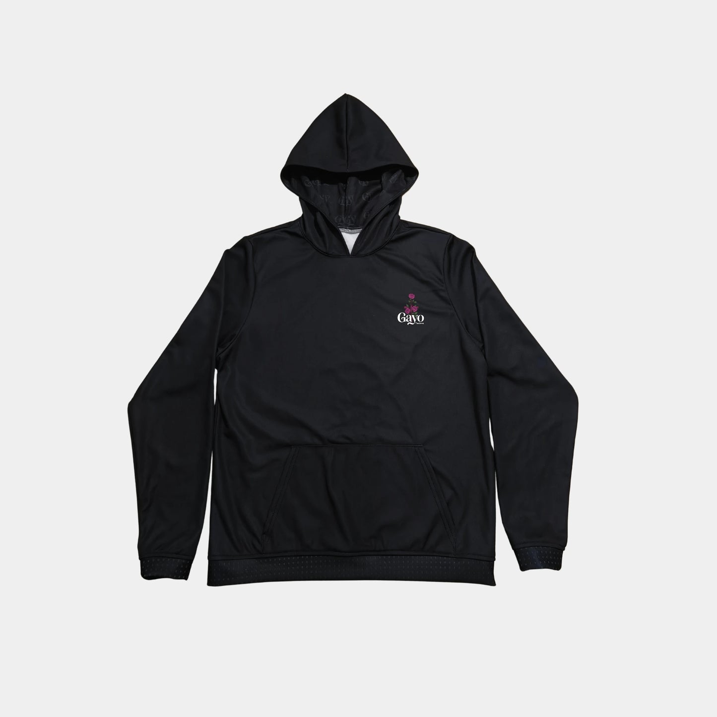 Sweat à capuche noir croix florale - Gayo Teckno
