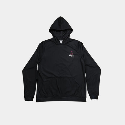 Sweat à capuche noir croix florale - Gayo Teckno
