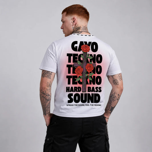 T-shirt techno blanc - Gayo Teckno