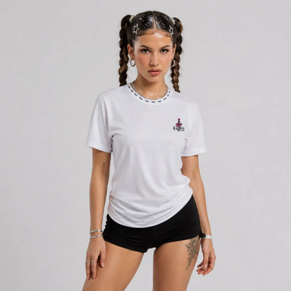 T-shirt techno croix violette / Halo violet - Gayo Teckno