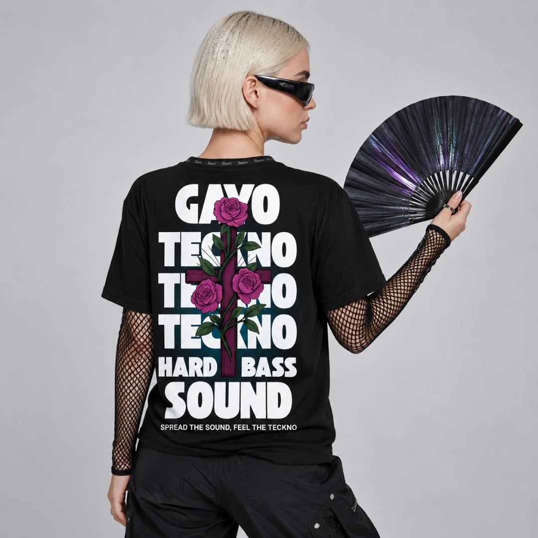 T-shirt techno noir - Gayo Teckno